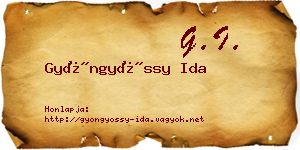 Gyöngyössy Ida névjegykártya