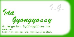 ida gyongyossy business card
